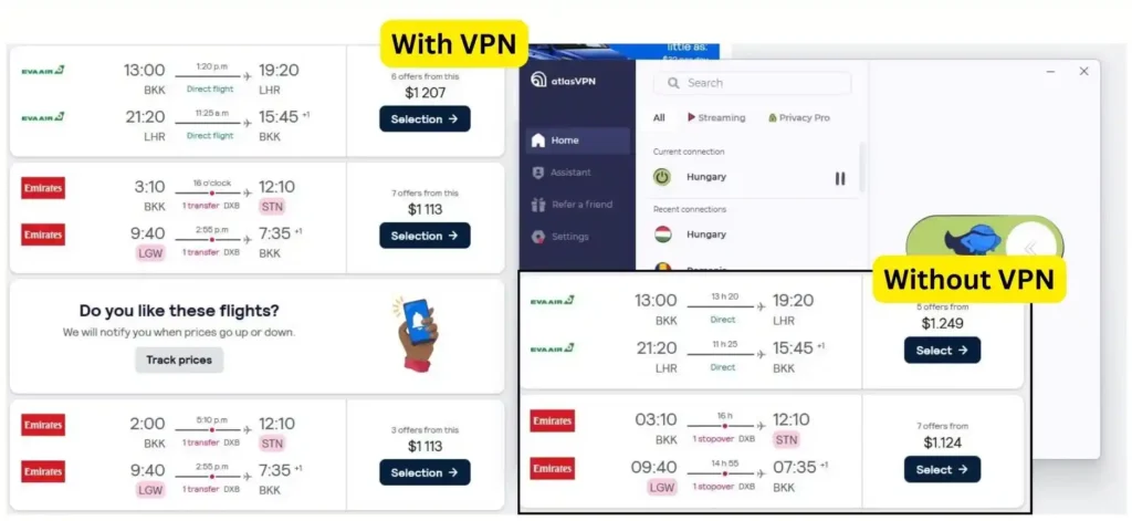 VPN for cheaper flights 